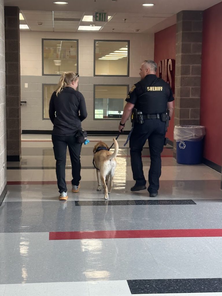Walking the halls. (Photo courtesy of Douglas County Sheriff’s Office)