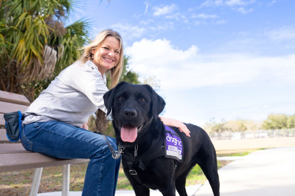 Latha Dawn Sullivan with Rita. (Photo courtesy of Dogs Inc)